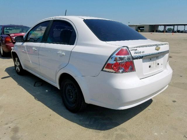 KL1TD5DE9AB078570 - 2010 CHEVROLET AVEO LS WHITE photo 3