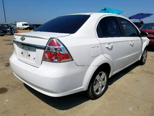 KL1TD5DE9AB078570 - 2010 CHEVROLET AVEO LS WHITE photo 4