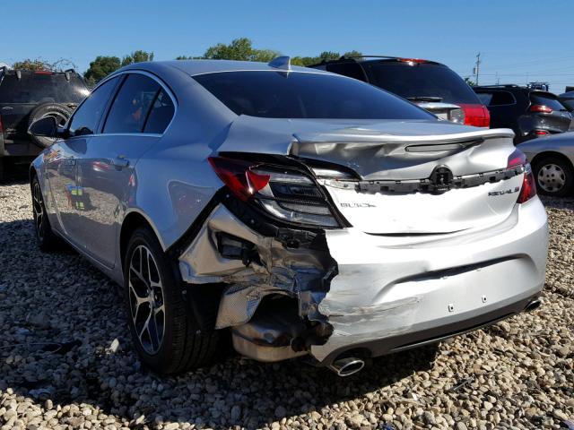 2G4GL5EX2H9102891 - 2017 BUICK REGAL SPOR SILVER photo 3