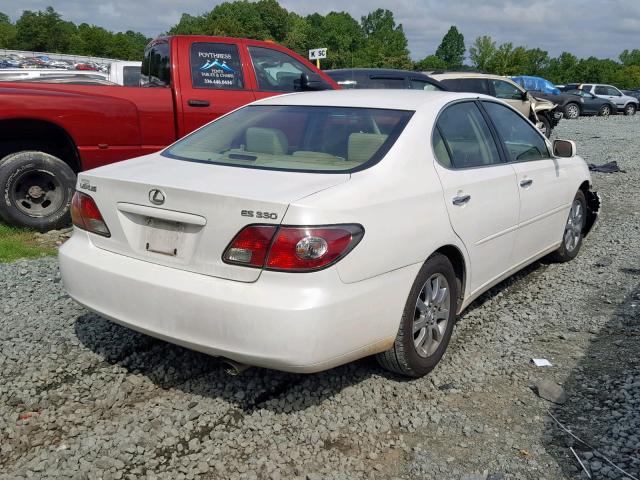 JTHBA30G745009001 - 2004 LEXUS ES 330 WHITE photo 4