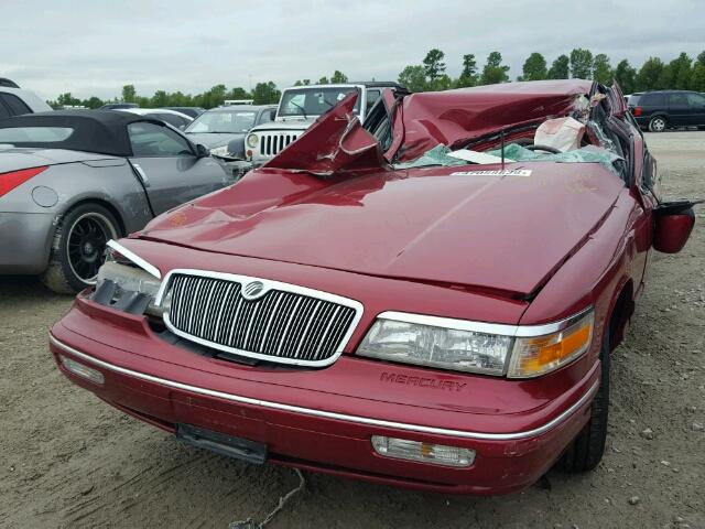 2MELM74W7SX629816 - 1995 MERCURY GRAND MARQ RED photo 2