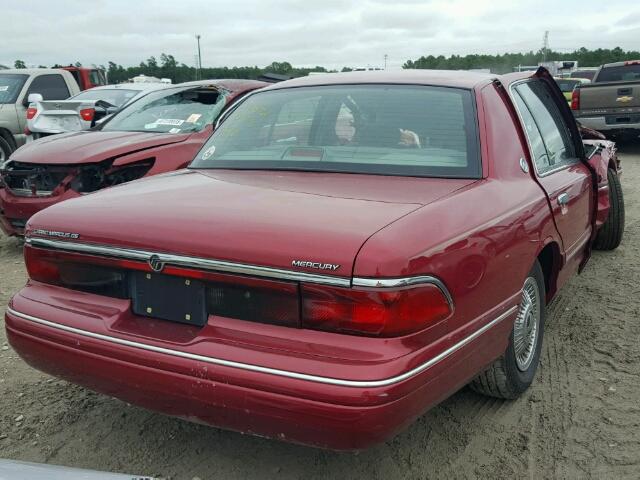 2MELM74W7SX629816 - 1995 MERCURY GRAND MARQ RED photo 4