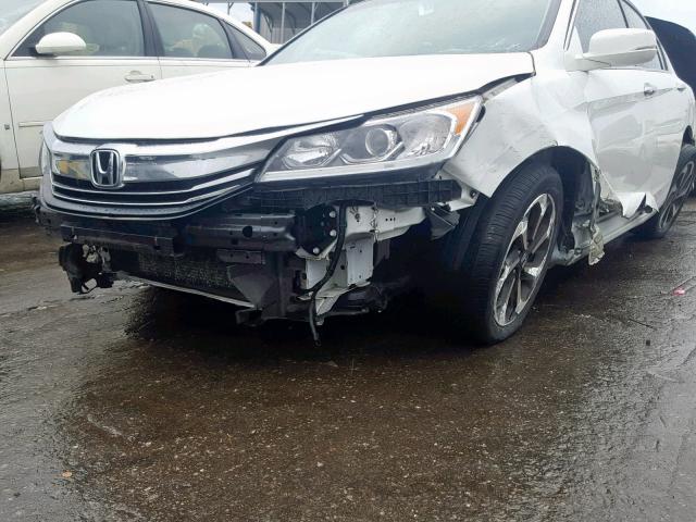 1HGCR2F85GA161431 - 2016 HONDA ACCORD EXL WHITE photo 9