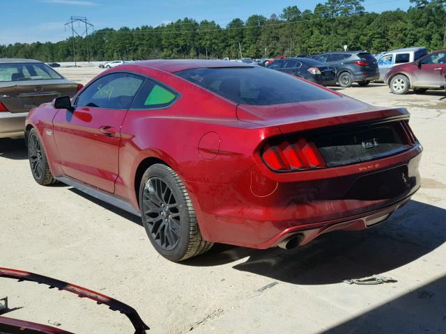 1FA6P8CF5H5304997 - 2017 FORD MUSTANG GT RED photo 3