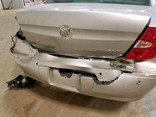 2G4WD582981136480 - 2008 BUICK LACROSSE C SILVER photo 9