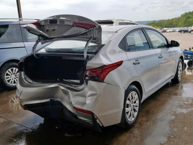 3KPC24A36JE029213 - 2018 HYUNDAI ACCENT SE SILVER photo 4