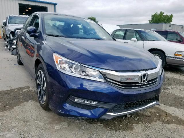 1HGCR2F86HA169541 - 2017 HONDA ACCORD EXL BLUE photo 1