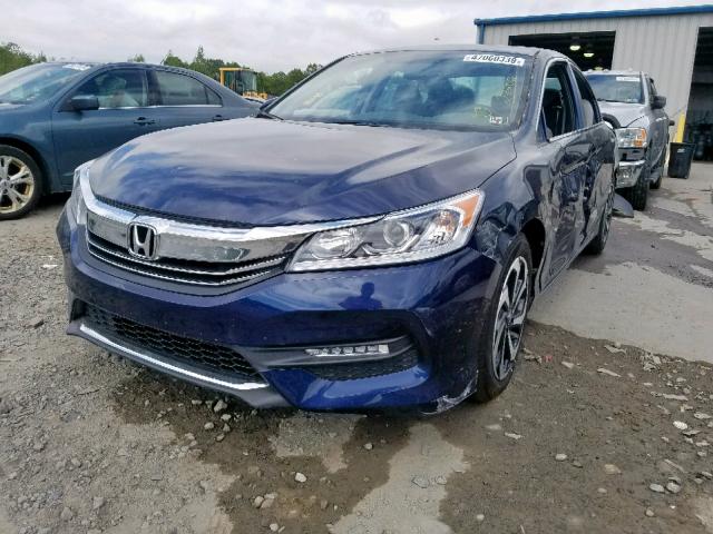 1HGCR2F86HA169541 - 2017 HONDA ACCORD EXL BLUE photo 2