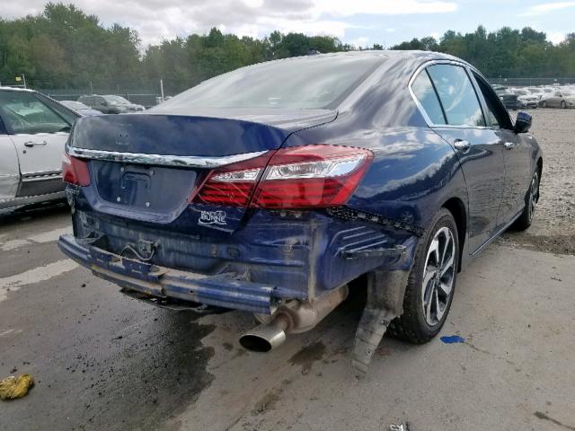 1HGCR2F86HA169541 - 2017 HONDA ACCORD EXL BLUE photo 4