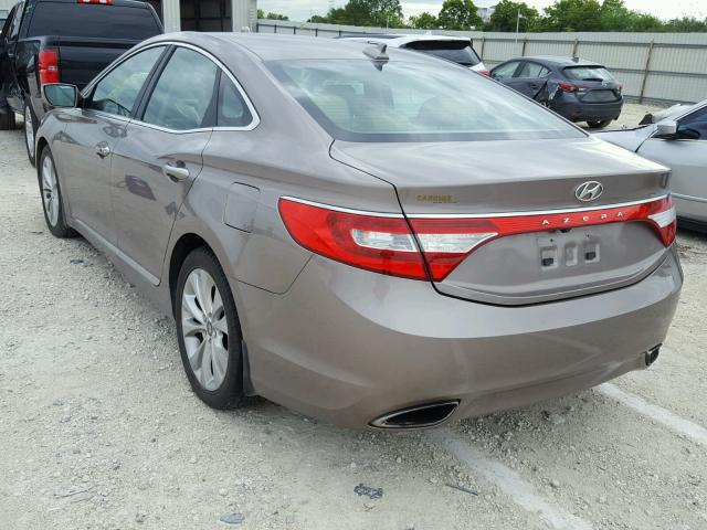 KMHFG4JG2DA211771 - 2013 HYUNDAI AZERA TAN photo 3