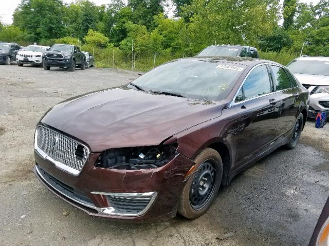 3LN6L5C99KR613502 - 2019 LINCOLN MKZ RESERV BURGUNDY photo 2