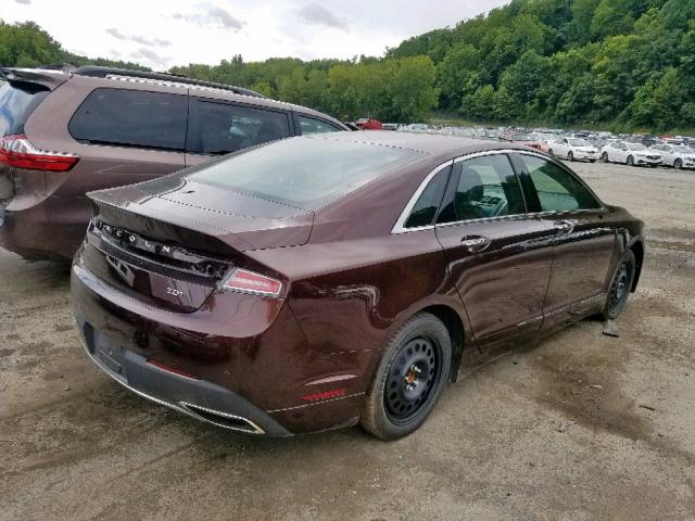 3LN6L5C99KR613502 - 2019 LINCOLN MKZ RESERV BURGUNDY photo 4