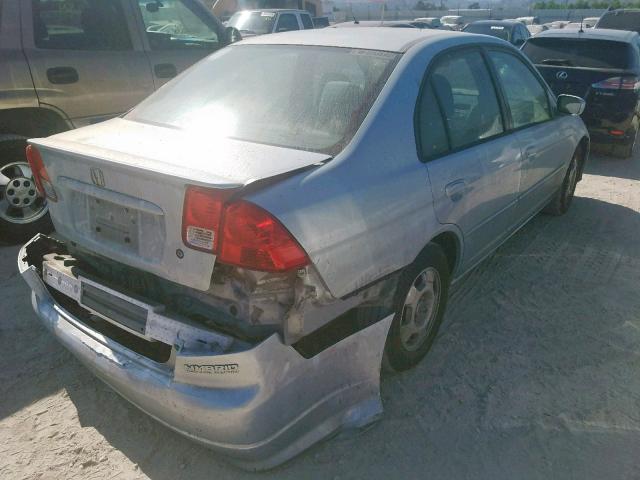 JHMES96624S003376 - 2004 HONDA CIVIC HYBR BLUE photo 4