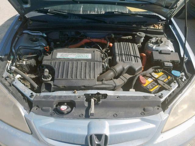 JHMES96624S003376 - 2004 HONDA CIVIC HYBR BLUE photo 7