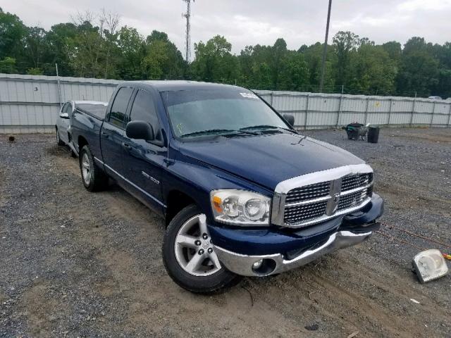 1D7HU18P47J637076 - 2007 DODGE RAM 1500 S BLUE photo 1