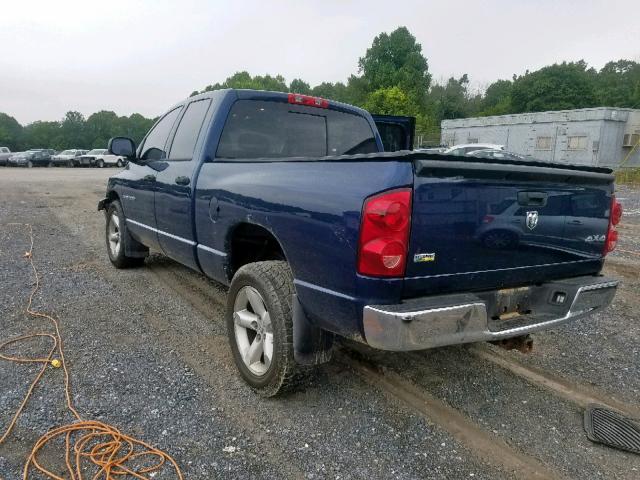 1D7HU18P47J637076 - 2007 DODGE RAM 1500 S BLUE photo 3