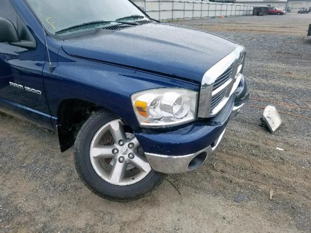 1D7HU18P47J637076 - 2007 DODGE RAM 1500 S BLUE photo 9