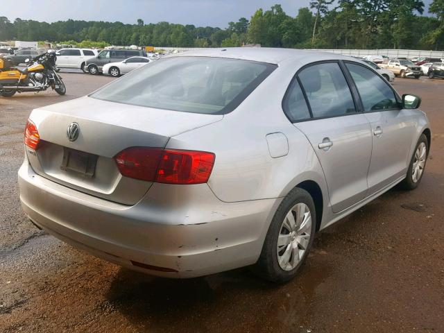 3VW2K7AJ8BM388854 - 2011 VOLKSWAGEN JETTA BASE SILVER photo 4