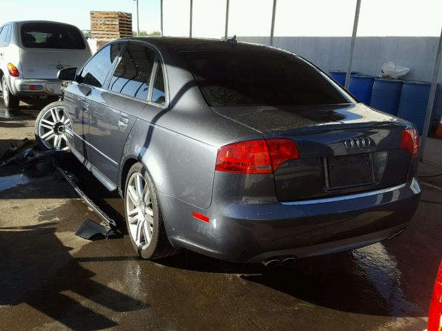 WAUGL78E17A125430 - 2007 AUDI NEW S4 QUA CHARCOAL photo 3