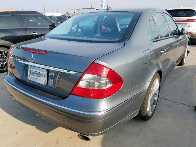 WDBUF56X48B339232 - 2008 MERCEDES-BENZ E 350 GRAY photo 4