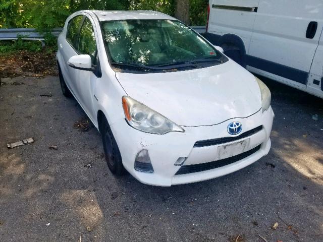 JTDKDTB36C1503570 - 2012 TOYOTA PRIUS C WHITE photo 1