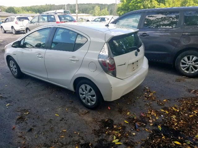 JTDKDTB36C1503570 - 2012 TOYOTA PRIUS C WHITE photo 3