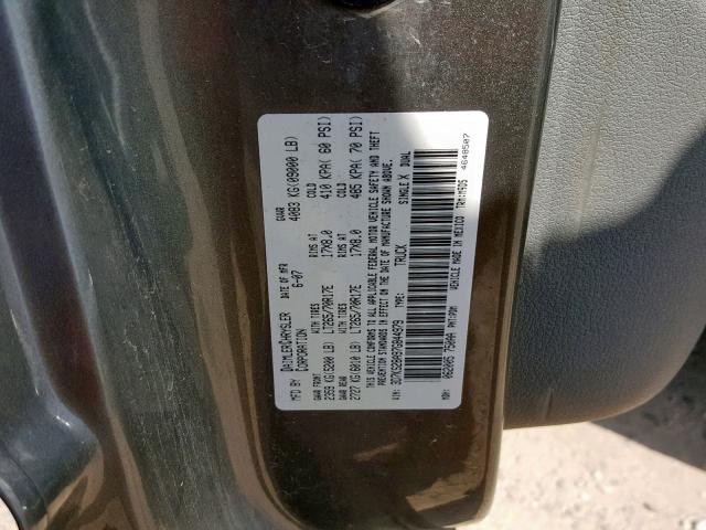 3D7KS28A97G844979 - 2007 DODGE RAM 2500 S ნაცრისფერი ფოტო 10