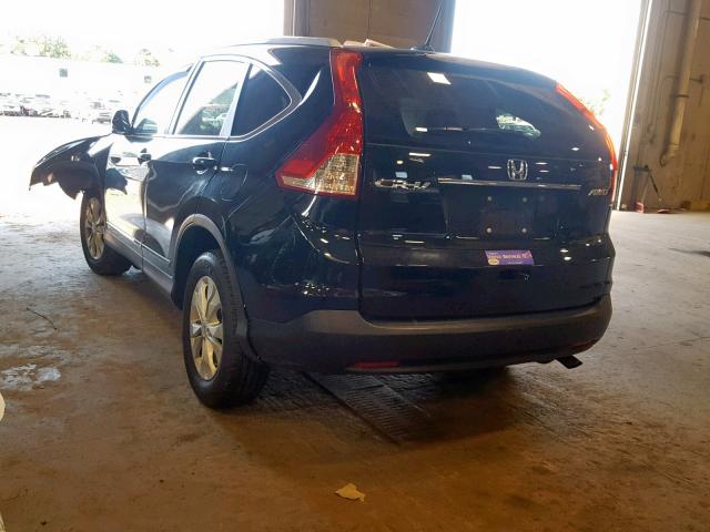 2HKRM4H76DH626388 - 2013 HONDA CR-V EXL BLACK photo 3