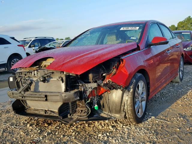 5NPE34AF4JH637016 - 2018 HYUNDAI SONATA SPO RED photo 2