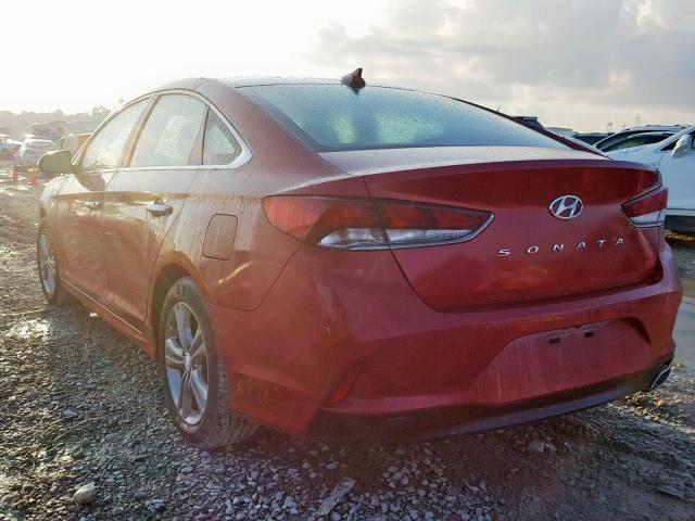 5NPE34AF4JH637016 - 2018 HYUNDAI SONATA SPO RED photo 3