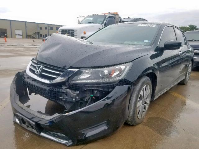 1HGCR2F30EA280425 - 2014 HONDA ACCORD LX BLACK photo 2