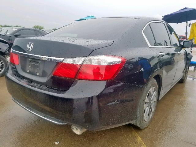 1HGCR2F30EA280425 - 2014 HONDA ACCORD LX BLACK photo 4