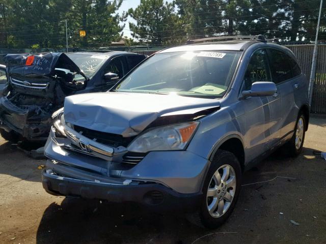 JHLRE48738C043326 - 2008 HONDA CR-V EXL BLUE photo 2