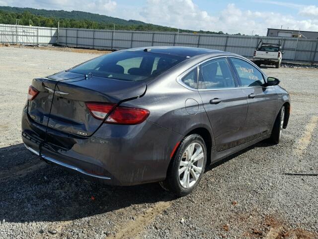 1C3CCCABXFN632767 - 2015 CHRYSLER 200 LIMITE CHARCOAL photo 4