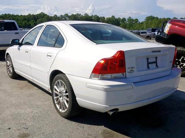 YV1RS592972626075 - 2007 VOLVO S60 2.5T WHITE photo 3