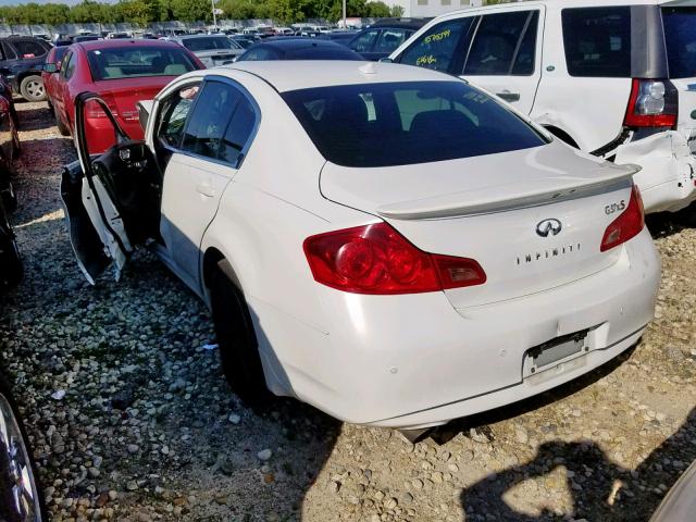 JN1CV6AR8BM409506 - 2011 INFINITI G37 WHITE photo 3