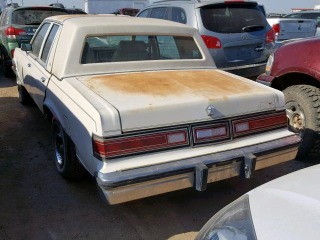 1C3BF66P5EX543054 - 1984 CHRYSLER FIFTH AVEN WHITE photo 3