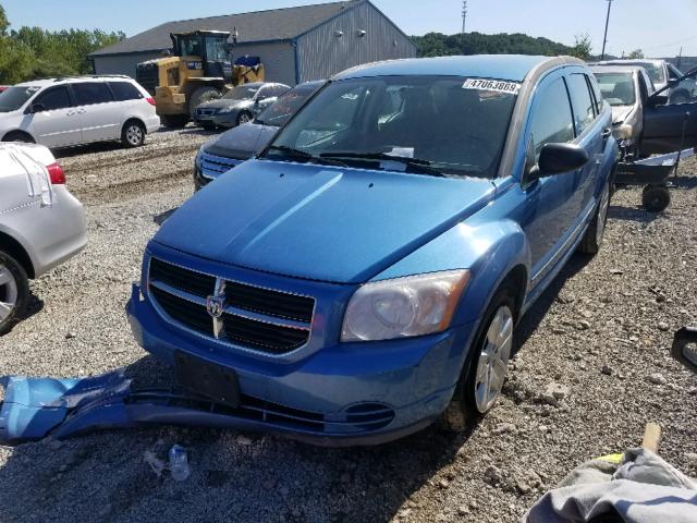 1B3HB48B57D343448 - 2007 DODGE CALIBER SX BLUE photo 2