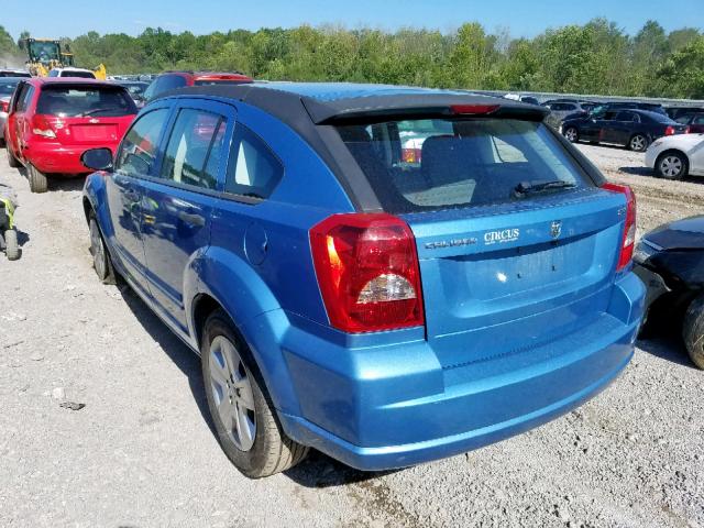 1B3HB48B57D343448 - 2007 DODGE CALIBER SX BLUE photo 3