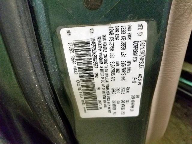 1B4GP253X2B603597 - 2002 DODGE CARAVAN SE GREEN photo 10