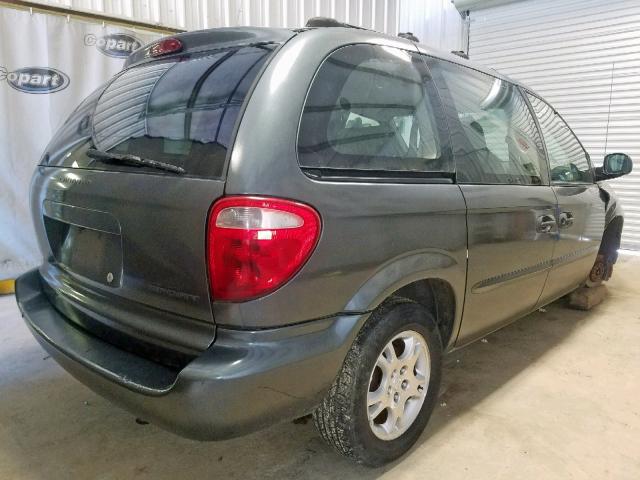 1B4GP253X2B603597 - 2002 DODGE CARAVAN SE GREEN photo 4