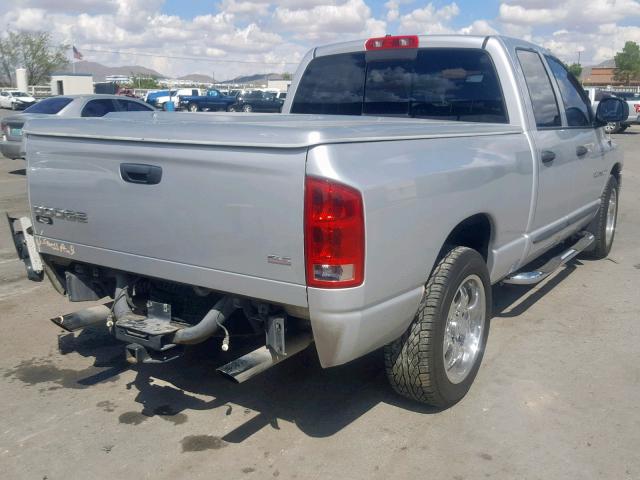 1D7HA18D34S738310 - 2004 DODGE RAM 1500 S SILVER photo 4