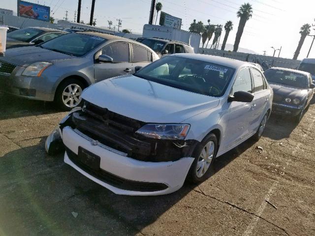 3VW2K7AJ9CM351765 - 2012 VOLKSWAGEN JETTA BASE WHITE photo 2