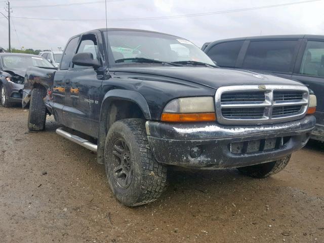 1B7GG22X91S154258 - 2001 DODGE DAKOTA BLACK photo 1