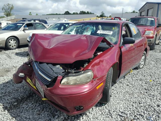 1G1ND52F74M554443 - 2004 CHEVROLET CLASSIC RED photo 2