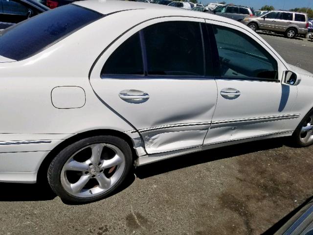 WDBRF54H36F793057 - 2006 MERCEDES-BENZ C 280 WHITE photo 9