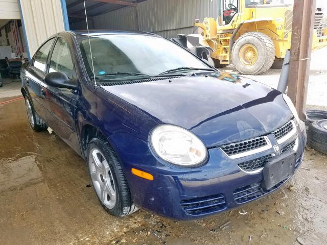 1B3ES56C85D221314 - 2005 DODGE NEON SXT BLUE photo 1