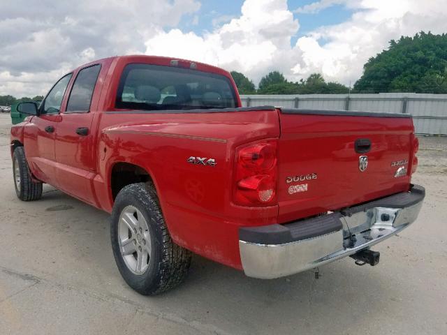 1D7RW3GK5BS667111 - 2011 DODGE DAKOTA SLT RED photo 3