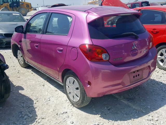 ML32A3HJ2FH007744 - 2015 MITSUBISHI MIRAGE DE PURPLE photo 3