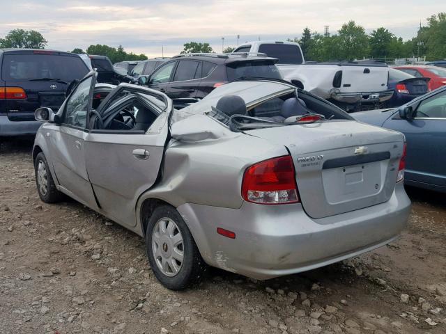 KL1TG52665B285233 - 2005 CHEVROLET AVEO LT GRAY photo 3